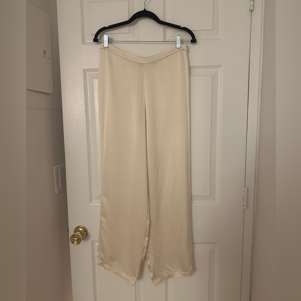 Theory Cream Wide Leg Women's Pants